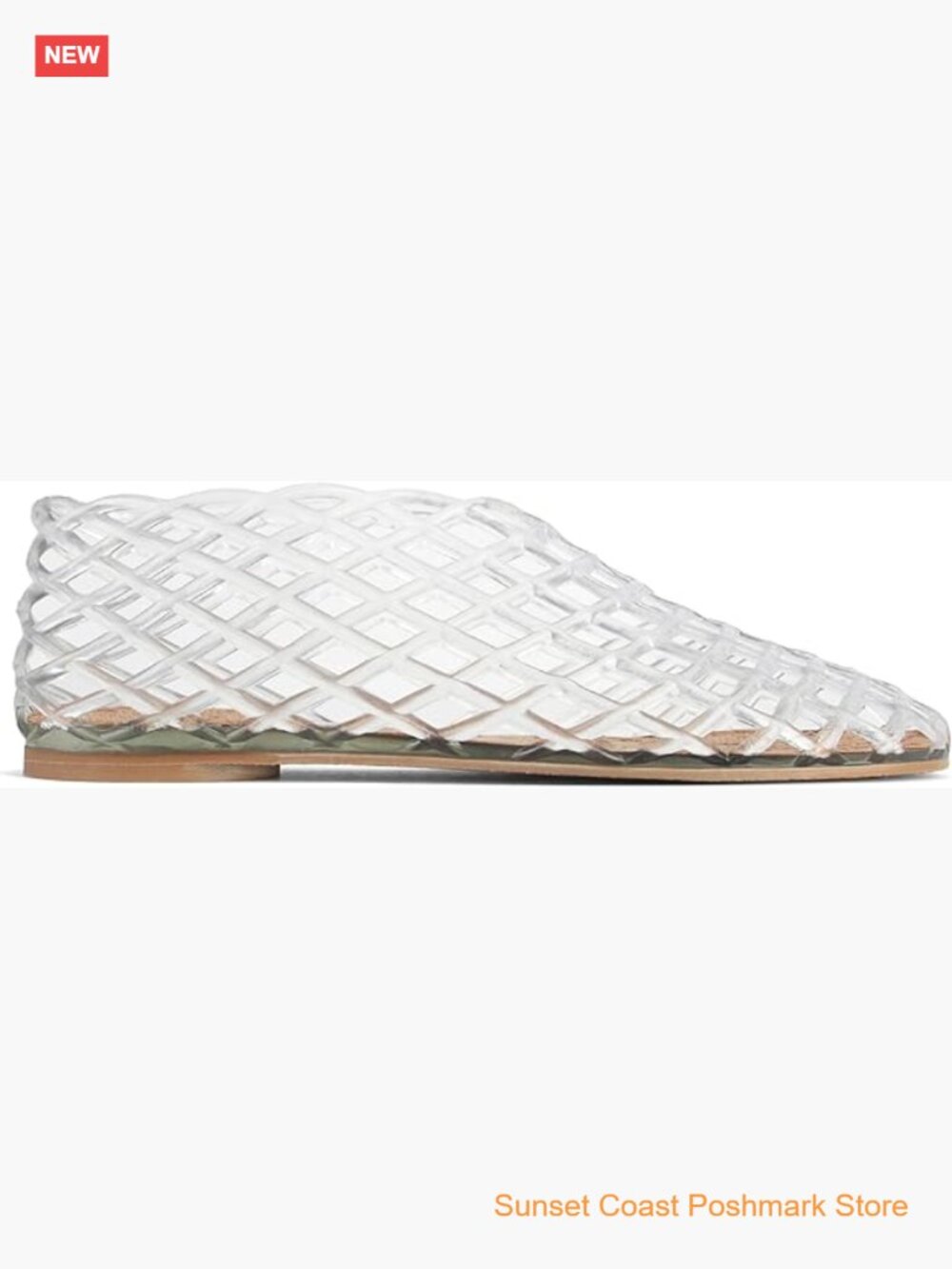 Clear PVC Mesh Ballet Flats Slip On Sandals Hollow Jellies